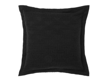 Winston Black European Pillowcase by Linen House Supply