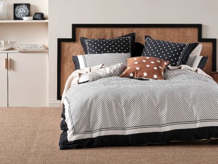 Vivienne Quilt Cover Set Black by Linen House Sale