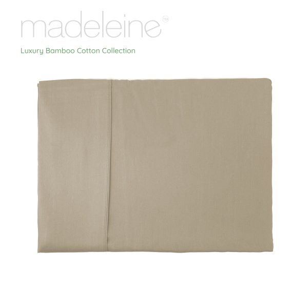 Madeleine Hotel Linen Bamboo Cotton Sheets Set - Stone For Discount