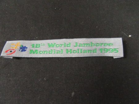 1995 World Jamboree Green Letter Woven Souvenir Patch Online