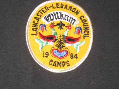 Lancaster - Lebanon Council 1984 Camps Patch Hot on Sale