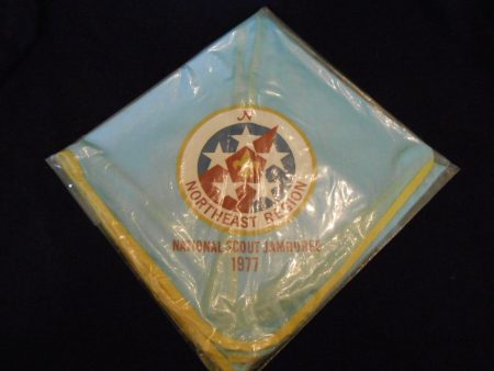 1977 National Jamboree Northeast Region Neckerchief, yellow border Online Hot Sale