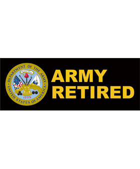 Army Retired bumper sticker Discount