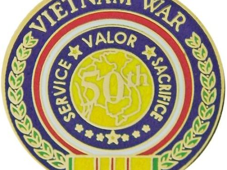 50th Anniversary Of The Vietnam War metal pin on Sale