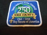 York-Adams Area Council York County s 250th anniversary council patch Hot on Sale