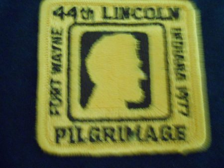 44th LIncoln Pilgrimage1977 pocket patch Online