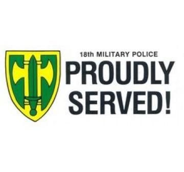 18th Military Police bumper sticker For Cheap