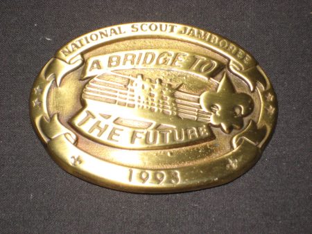 1993 National Jamboree oval Brass Belt Buckle on Sale