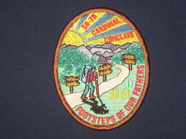 SR-7B 2010 Cardinal Conclave Pocket Patch, brown border on Sale