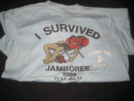 1989 National Jamboree Trading Post B Staff T-shirt For Cheap